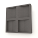 Modelo 3d Painel de parede 3D CONCAVE (cinza) - preview