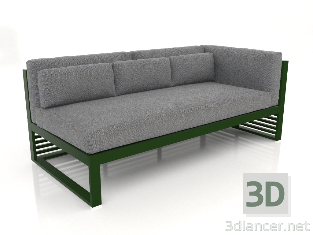 3D Modell Modulares Sofa, Abschnitt 1 rechts (Flaschengrün) - Vorschau