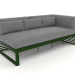 3D Modell Modulares Sofa, Abschnitt 1 rechts (Flaschengrün) - Vorschau