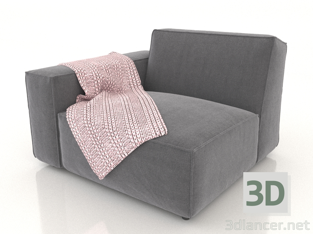 3d model Sofá modular premium Como (elemento izquierdo) - vista previa
