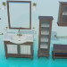 3d model A set of furniture for the sink - preview