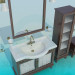 3d model A set of furniture for the sink - preview