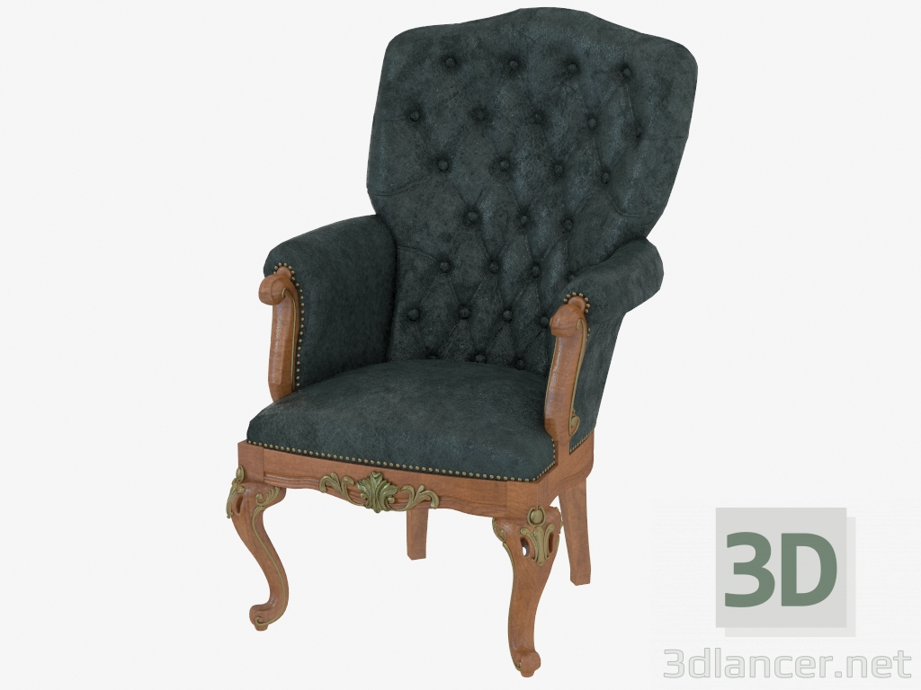 3d model Silla tapizada en cuero Casanova (12435) - vista previa