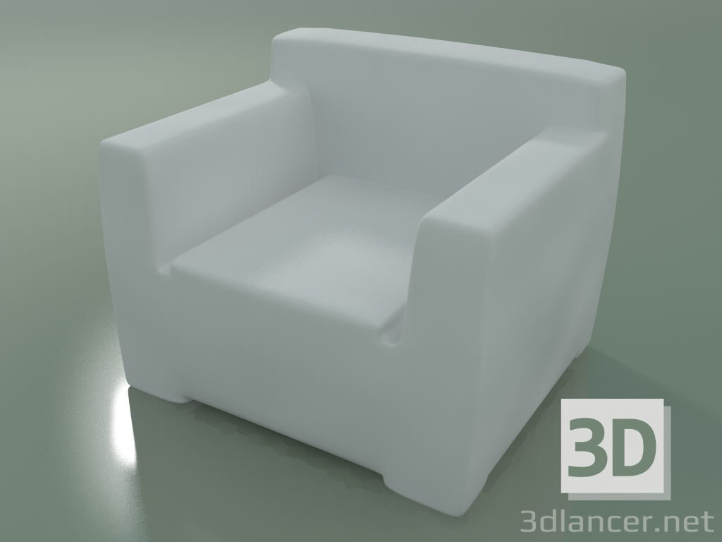 modello 3D Poltrona in polietilene bianco opale InOut (101) - anteprima