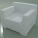 3d model Sillón en polietileno blanco opal InOut (101) - vista previa