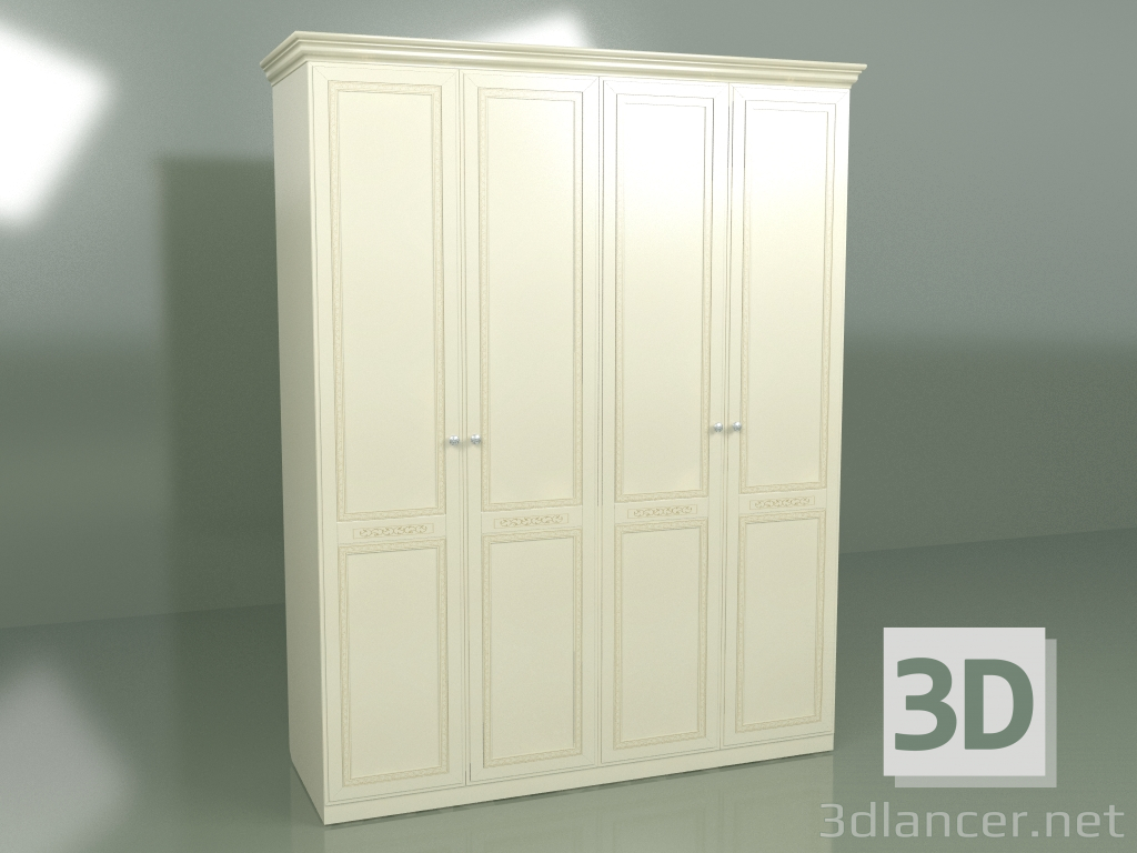 3D modeli Gardırop 4 kapaklı VN 140 - önizleme