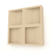 3d model 3D wall panel CONCAVE (ivory) - preview