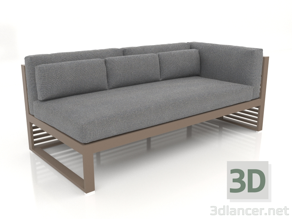 3d model Sofá modular sección 1 derecha (Bronce) - vista previa