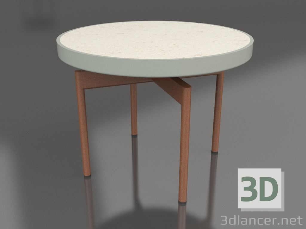 3d модель Стіл журнальний круглий Ø60 (Cement grey, DEKTON Danae) – превью