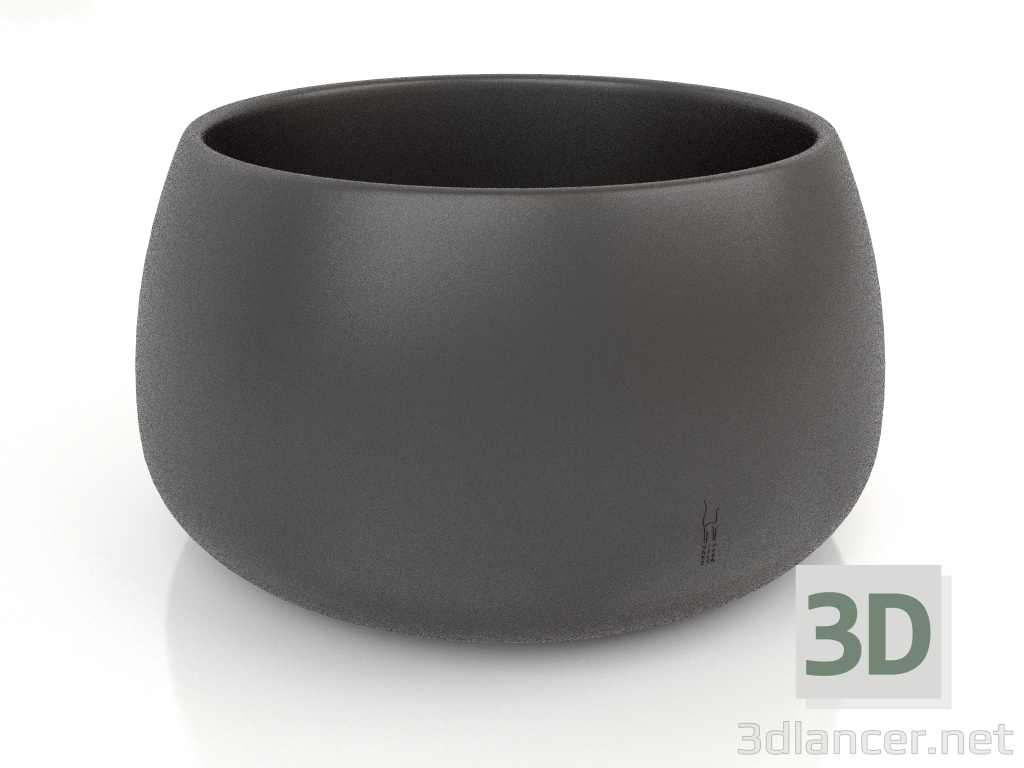 modello 3D Vaso per piante 3 (nero) - anteprima