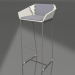 3d model High chair with back (Quartz gray) - preview