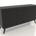 Modelo 3d Cômoda 2 1500x400x800 (preto RAL 9005) - preview