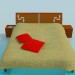 3d model Cama - vista previa