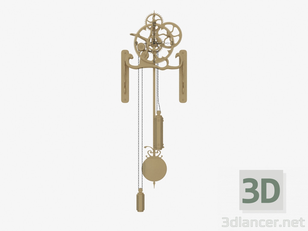 3d model Reloj Reloj de pared de madera SMR.53 - vista previa