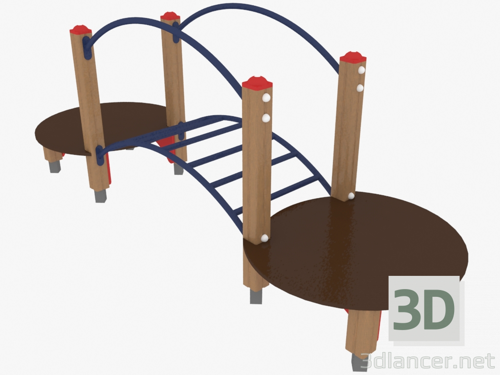 3d model Complejo de juegos infantil "Puente" (4003) - vista previa