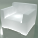 3d model Sillón en polietileno blanco opal con retroiluminación InOut (101L) - vista previa