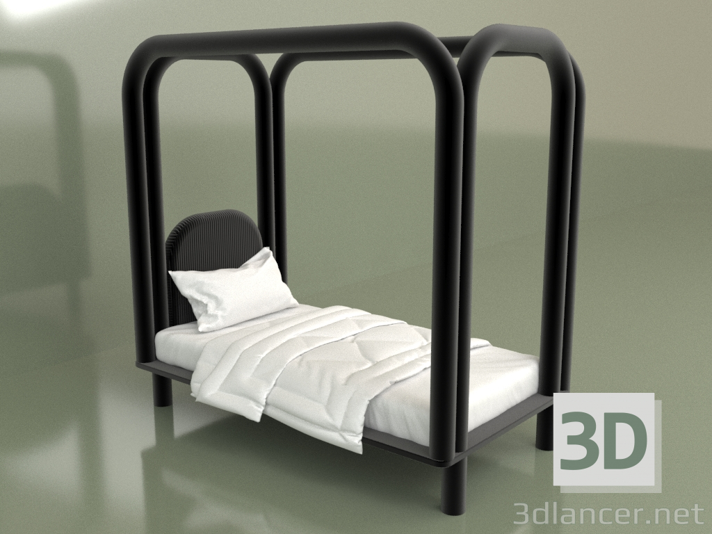 Modelo 3d Cama REDONDA (individual) - preview