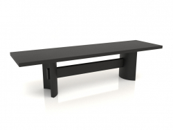 Banc VK (1400x400x350, bois noir)