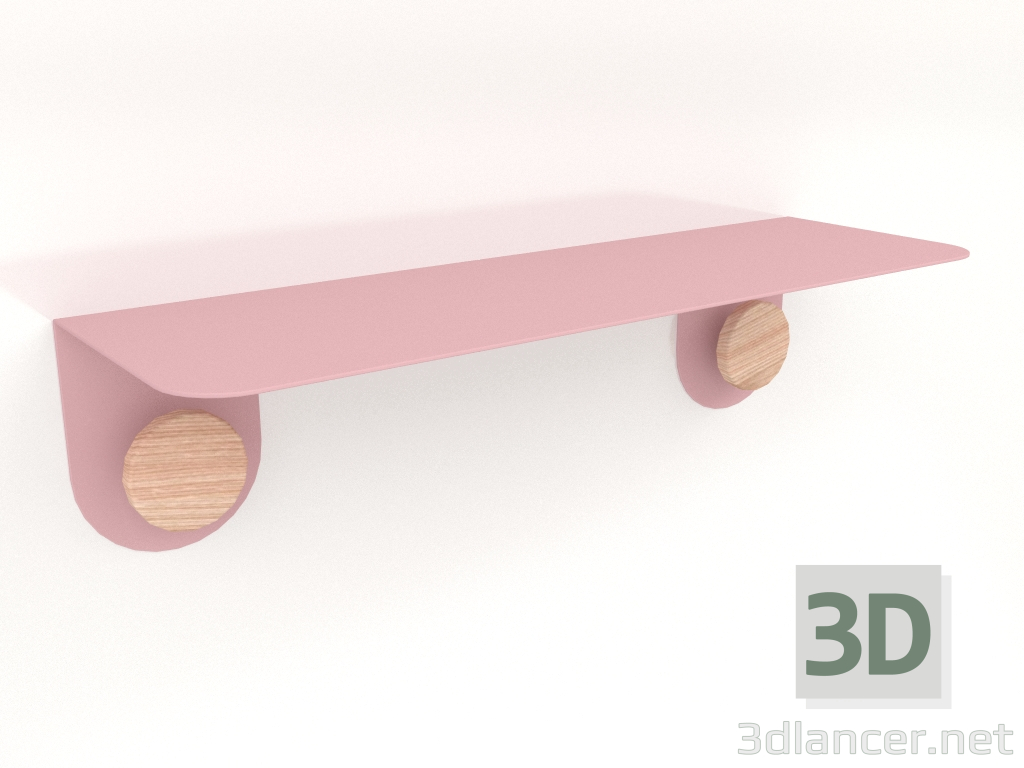 Modelo 3d Prateleira de parede Gancho 50 (rosa claro) - preview