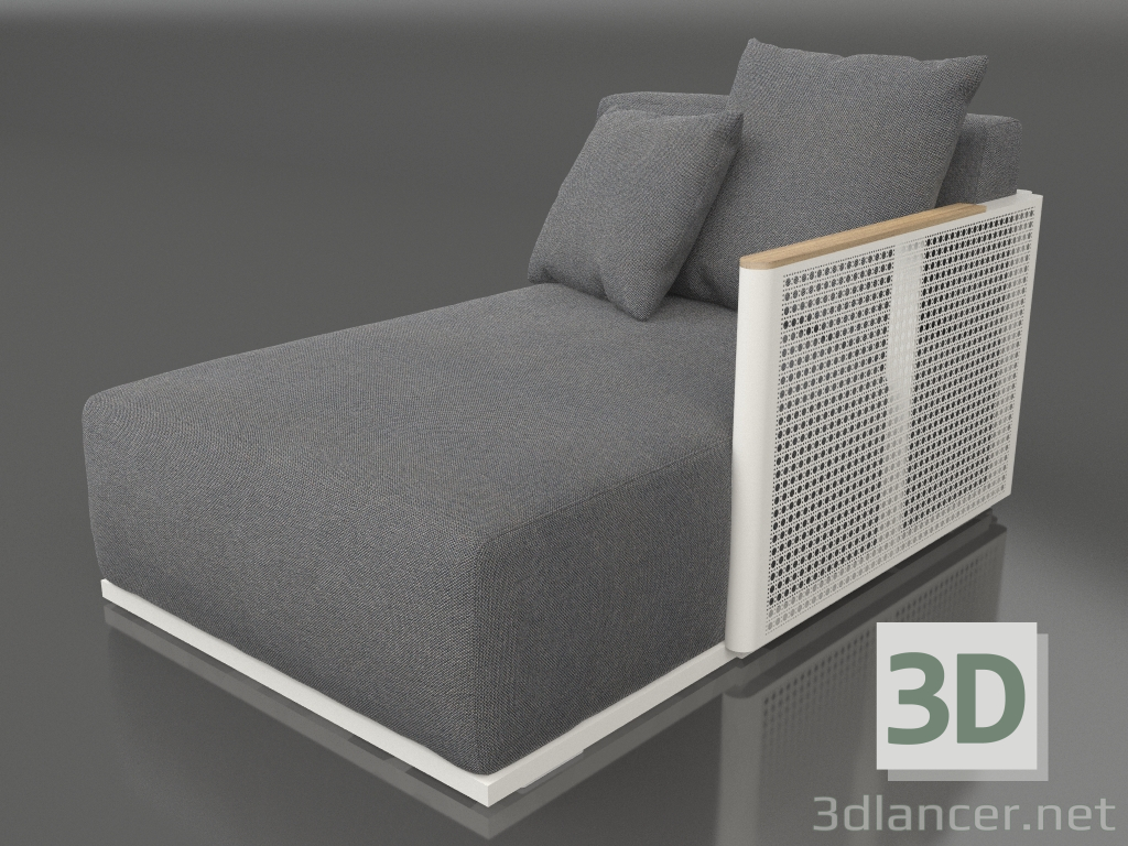 3d model Módulo sofá sección 2 derecha (Gris ágata) - vista previa