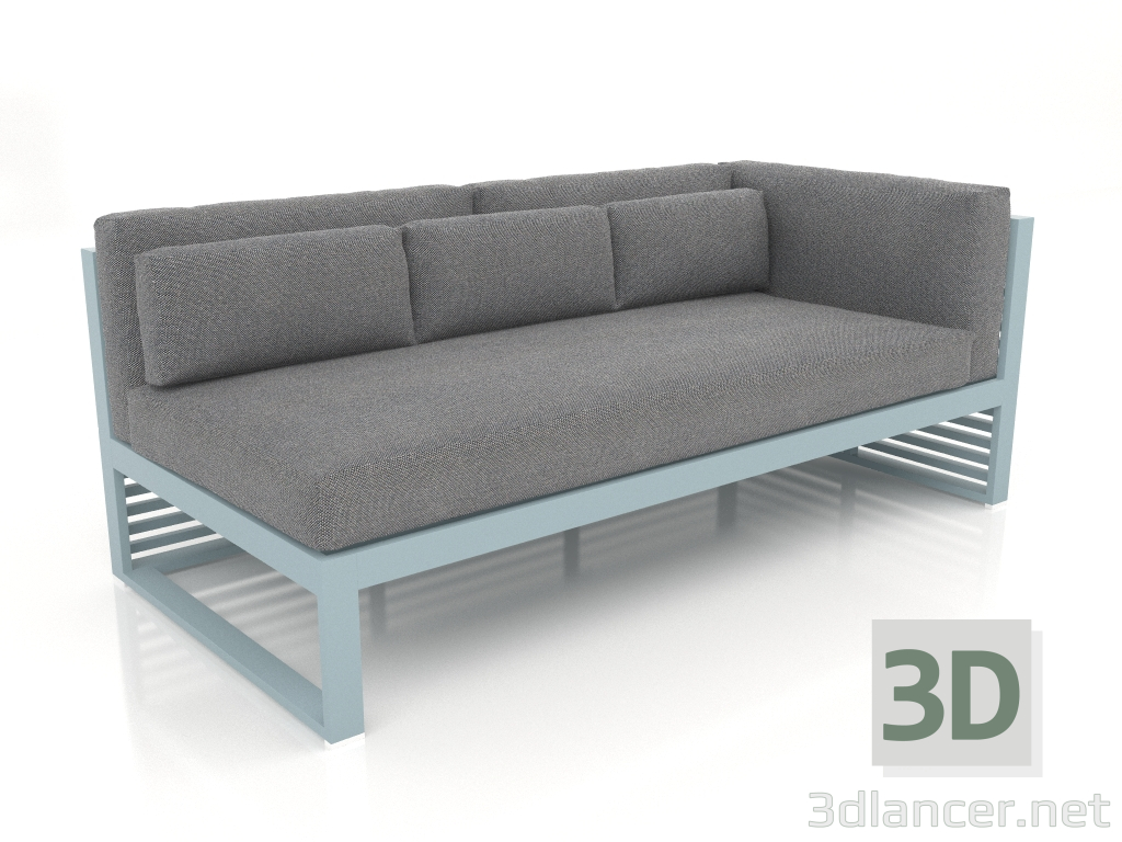 3d model Modular sofa, section 1 right (Blue gray) - preview