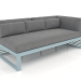 3d model Modular sofa, section 1 right (Blue gray) - preview