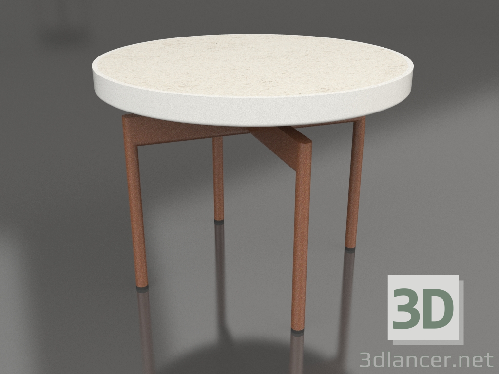 3d модель Стол журнальный круглый Ø60 (Agate grey, DEKTON Danae) – превью