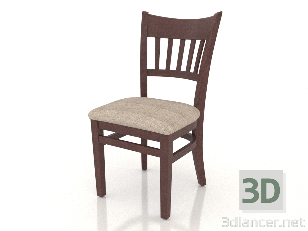 3d model Silla Liverpool (nogal) - vista previa