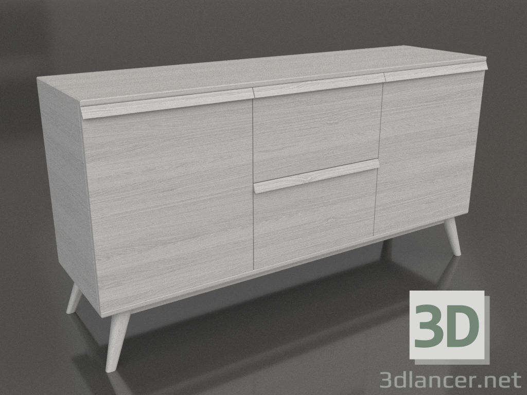 3D Modell Kommode 2 1500x400x800 (weiß RAL 9010) - Vorschau