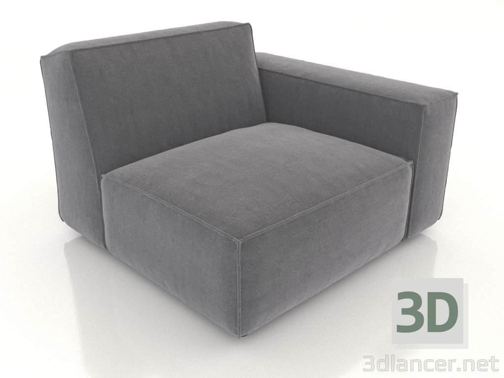 3d model Premium modular sofa Como (right element) - preview