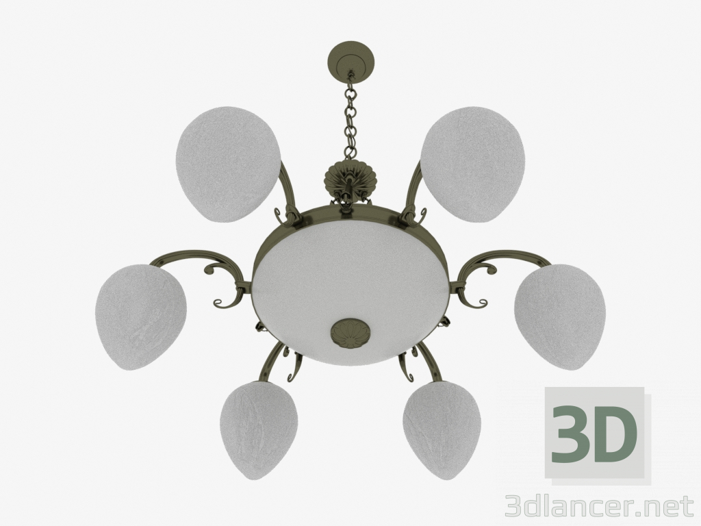 modello 3D Chandelier Ovale (1990 8) - anteprima