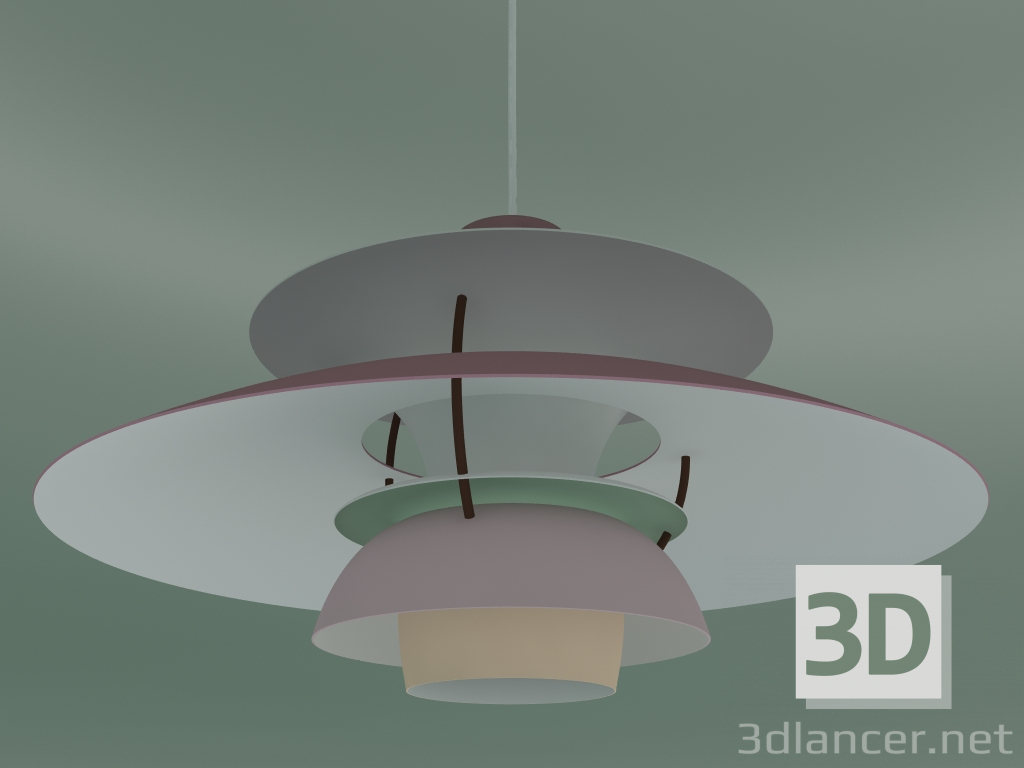 modèle 3D Suspension PH 5 (75W E27, HUES OF ROSE) - preview