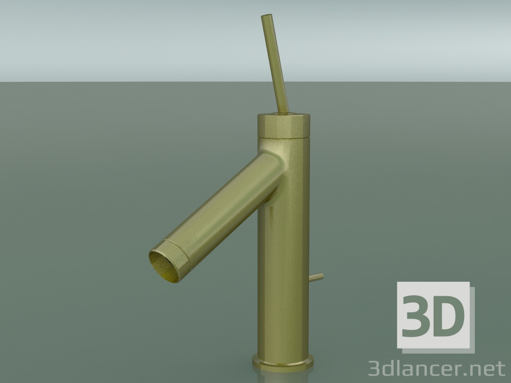 3d модель Смеситель для раковины 90, однорычажный (Brushed Brass, 10111950) – превью