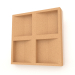 3d model Panel de pared 3D CONCAVE (natural) - vista previa