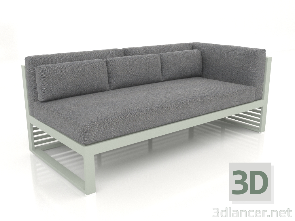 modello 3D Divano modulare, sezione 1 destra (Grigio cemento) - anteprima