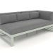 3d model Modular sofa, section 1 right (Cement gray) - preview