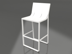 Tabouret à dossier haut (Blanc)