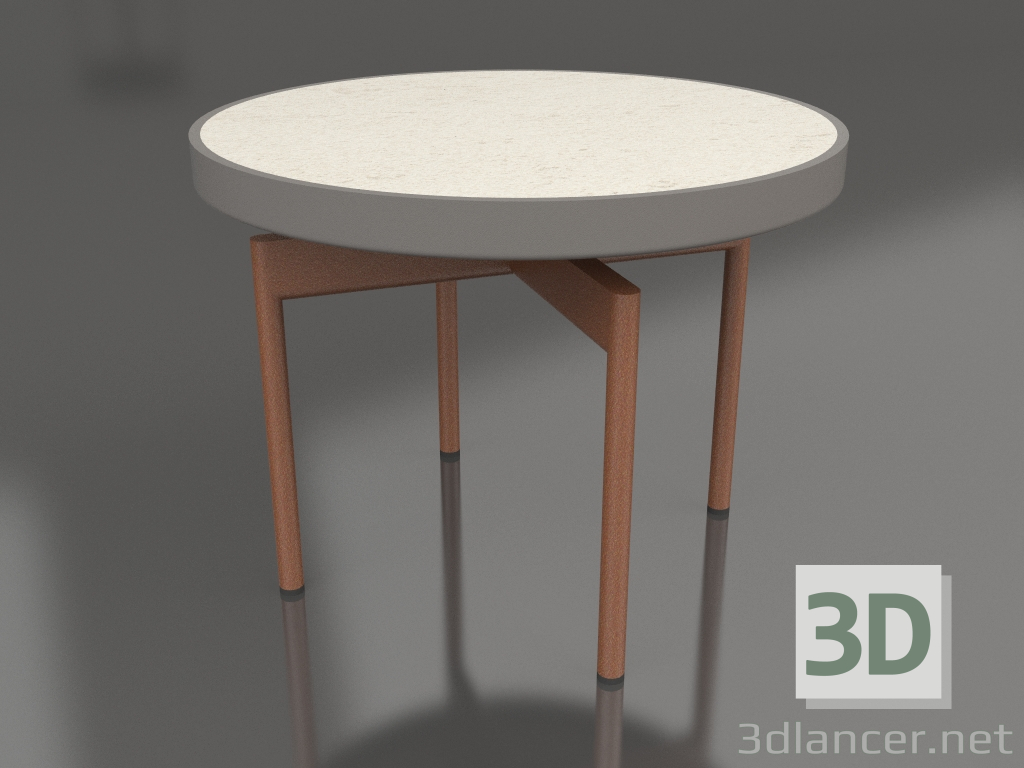 3d model Mesa de centro redonda Ø60 (Gris cuarzo, DEKTON Danae) - vista previa