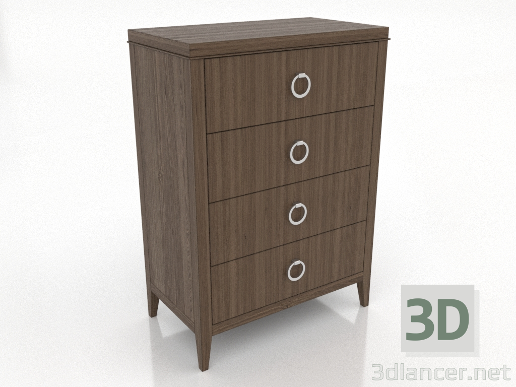 Modelo 3d Cômoda alta (nogueira de freixo clareada) - preview Modelo 3d Cômoda alta (nogueira de freixo clareada) - preview