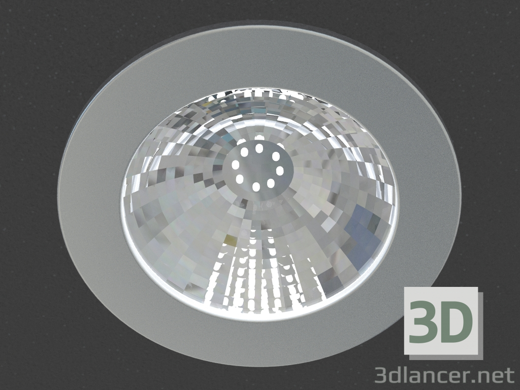 modello 3D Apparecchio da incasso a LED (DL18466_01WW-Silver R Dim) - anteprima