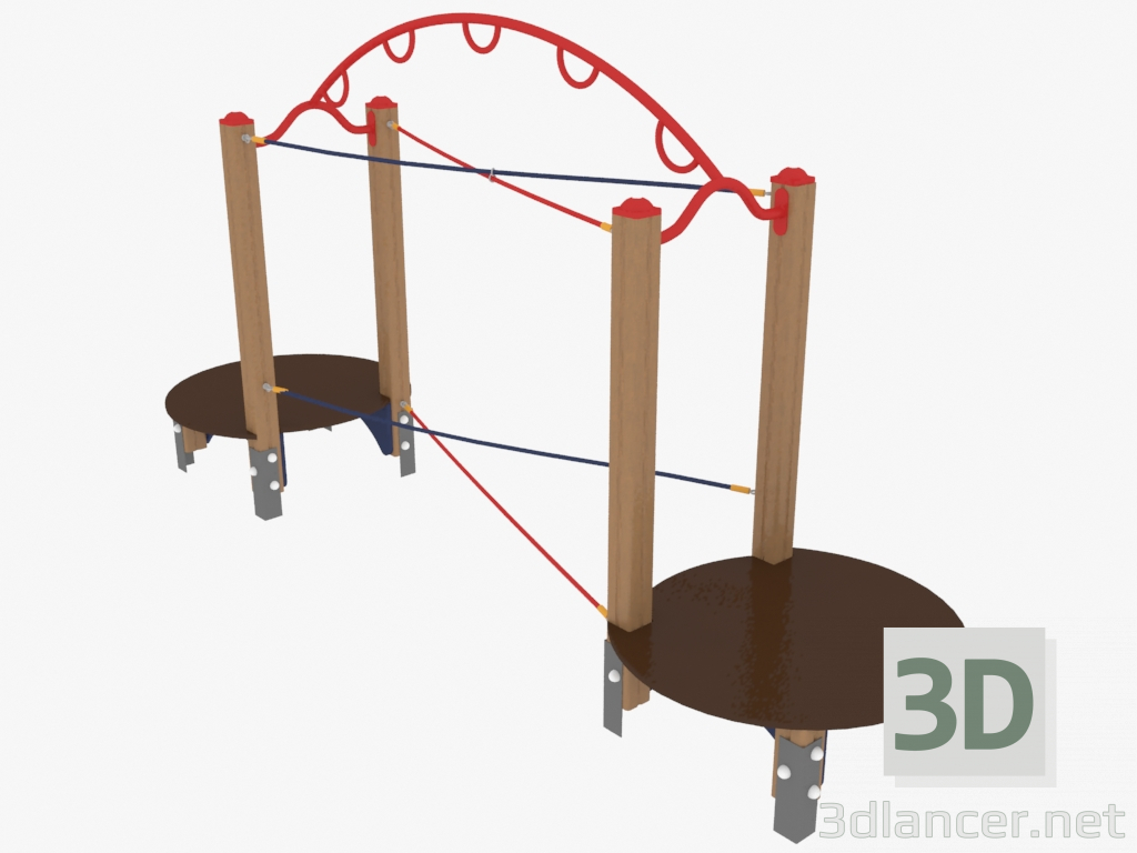 3d модель Детский игровой комплекс Переправа (4005) – превью