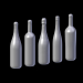 3d French wine bottles model buy - render