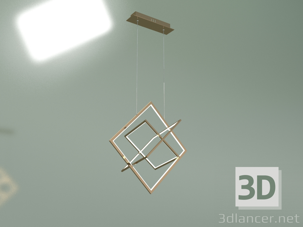 3D Modell LED-Hängelampe Maya 90224-3 (Mattgold) - Vorschau