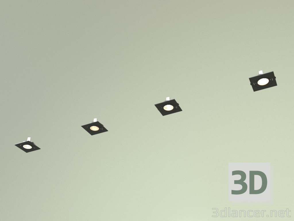 3d model Recessed spotlight SN-101S BK - preview