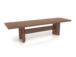 Banc VK (1400x400x350, bois brun clair)