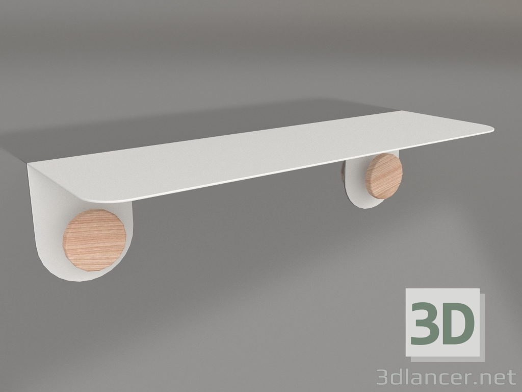 Modelo 3d Prateleira de parede Gancho 50 (Branco) - preview