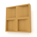 3d model Panel de pared 3D CONCAVE (amarillo) - vista previa