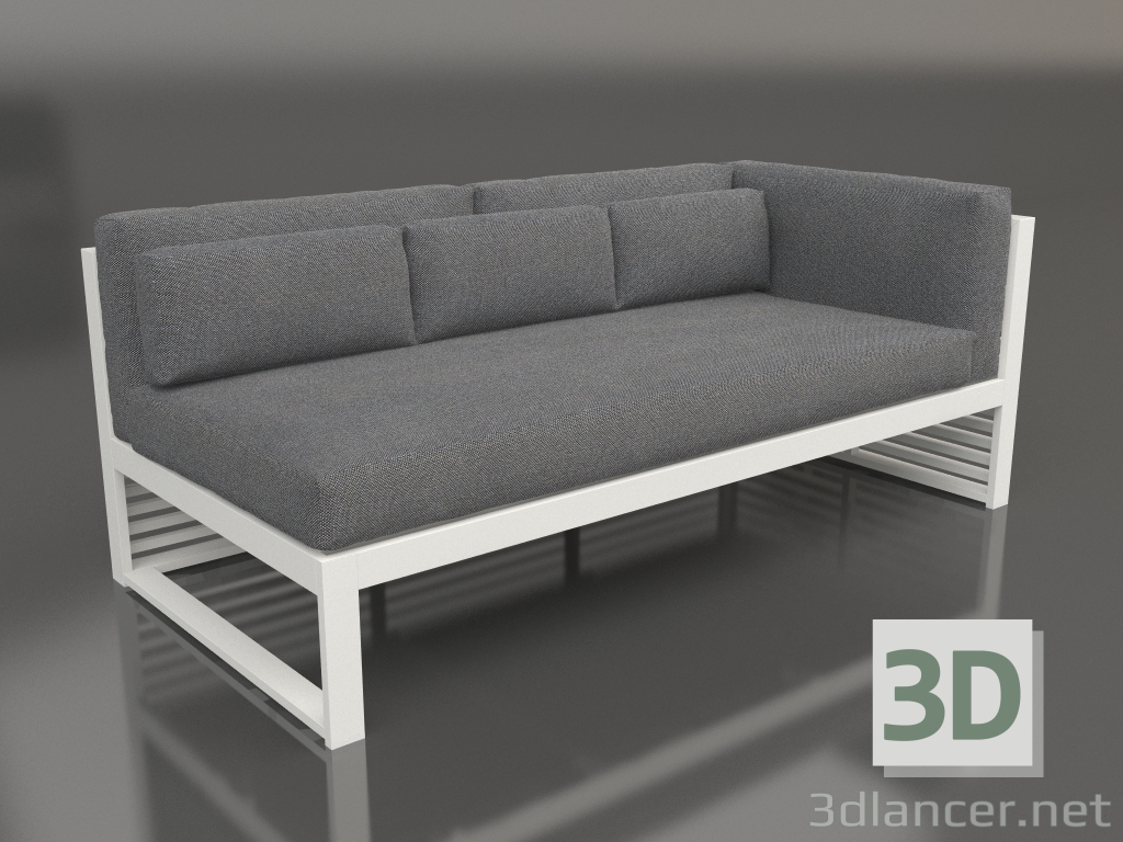 3D Modell Modulares Sofa, Abschnitt 1 rechts (Achatgrau) - Vorschau