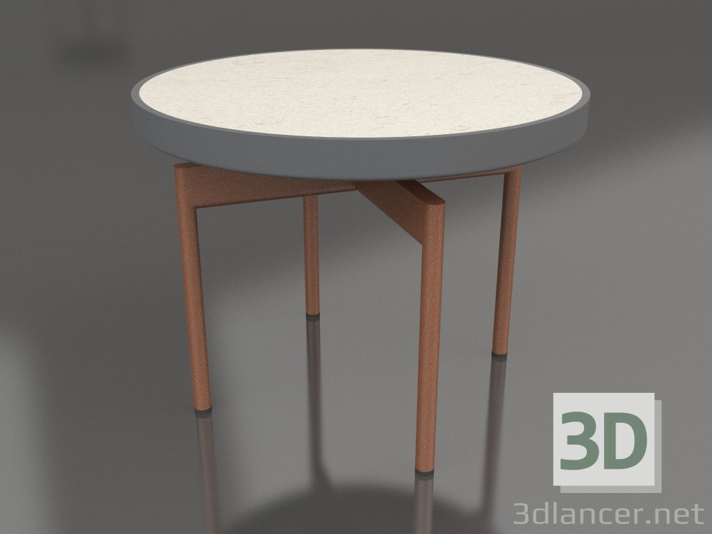 3d model Mesa de centro redonda Ø60 (Antracita, DEKTON Danae) - vista previa