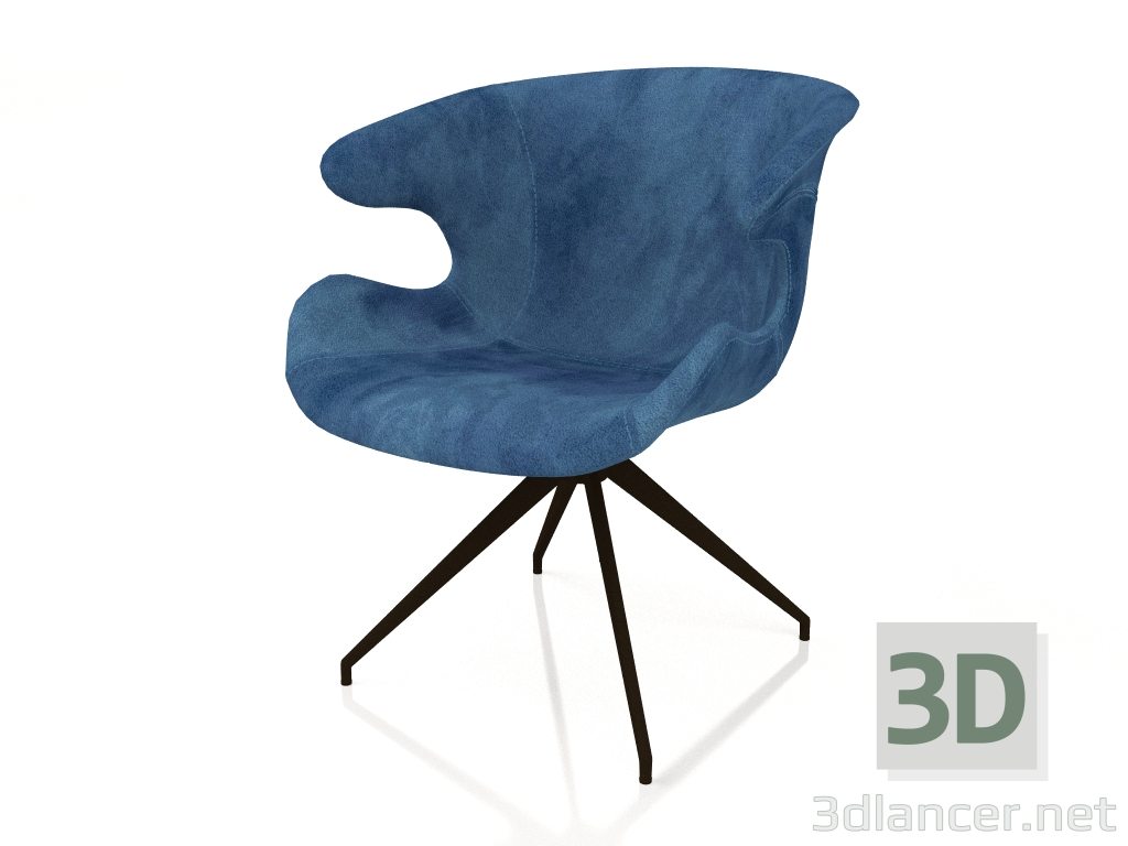 3d model Sillón Mia (Azul) - vista previa